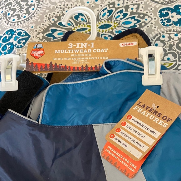 Arcadia Trail Other - Arcadia Trail 3-in-1 Gray Dog Coat XXL